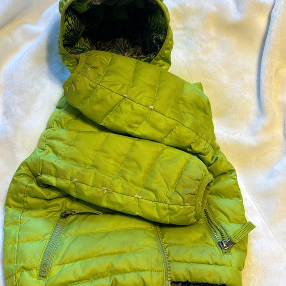 Patagonia Baby Reversible Down Sweater Hoody Insulated Jacket   6-12 monts - Picture 9 of 12